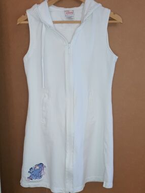 Disney White Hooded Coverups Dress with Eeyore Embroided S/M + FREE GIFT